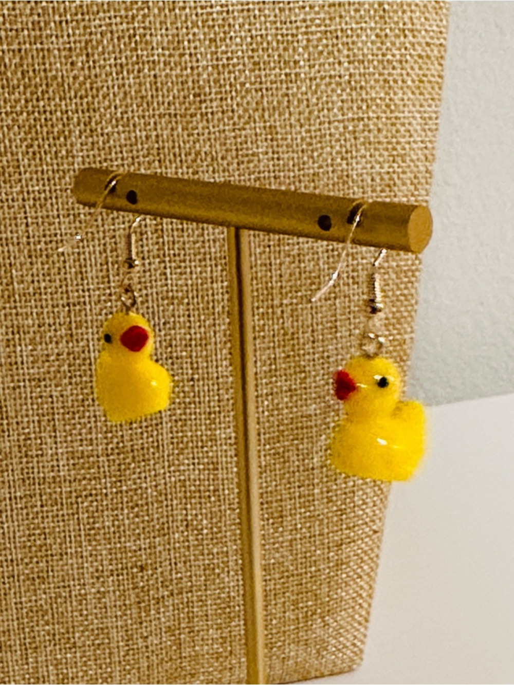 Fashion Jewelry Yellow Duck Dangle Earrings